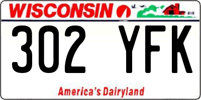 WI license plate 302YFK