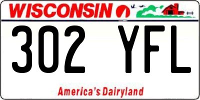 WI license plate 302YFL