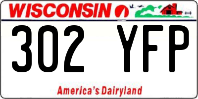 WI license plate 302YFP