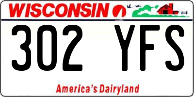 WI license plate 302YFS