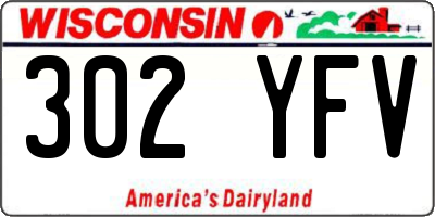 WI license plate 302YFV