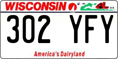WI license plate 302YFY