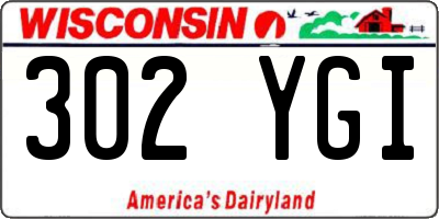 WI license plate 302YGI