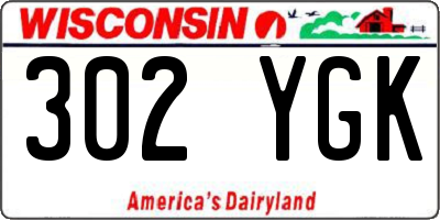 WI license plate 302YGK