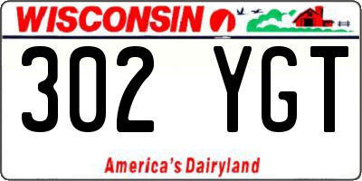 WI license plate 302YGT