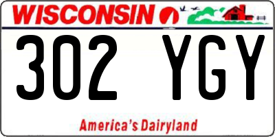 WI license plate 302YGY