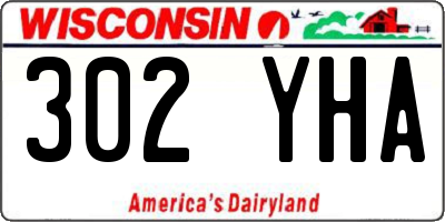 WI license plate 302YHA