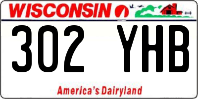 WI license plate 302YHB