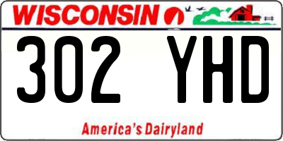 WI license plate 302YHD