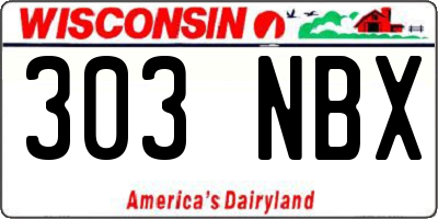 WI license plate 303NBX