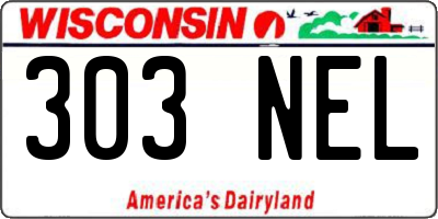 WI license plate 303NEL