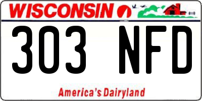 WI license plate 303NFD