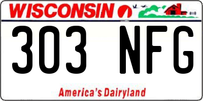 WI license plate 303NFG