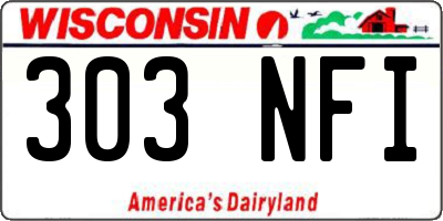 WI license plate 303NFI