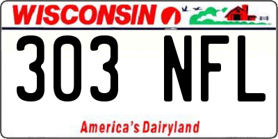 WI license plate 303NFL