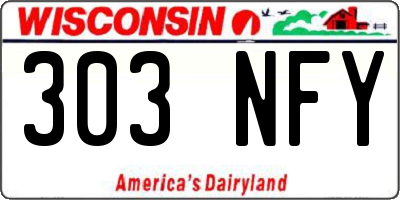 WI license plate 303NFY