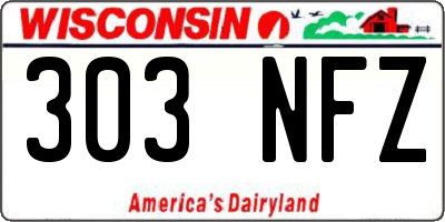 WI license plate 303NFZ