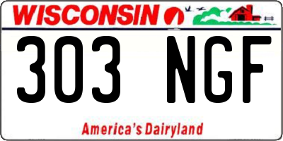 WI license plate 303NGF