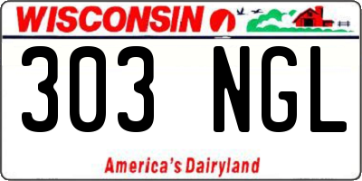 WI license plate 303NGL