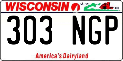 WI license plate 303NGP