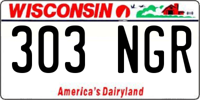 WI license plate 303NGR