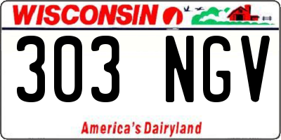 WI license plate 303NGV