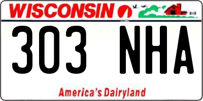 WI license plate 303NHA