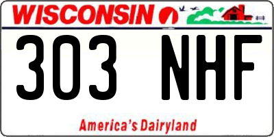 WI license plate 303NHF