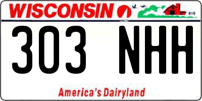 WI license plate 303NHH