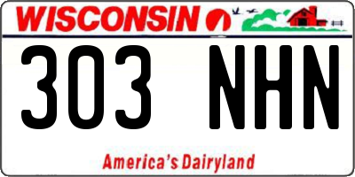 WI license plate 303NHN