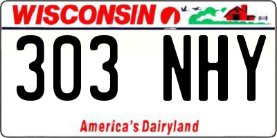 WI license plate 303NHY