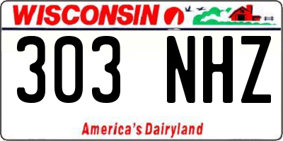 WI license plate 303NHZ