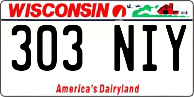 WI license plate 303NIY