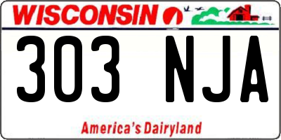 WI license plate 303NJA