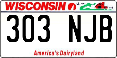 WI license plate 303NJB