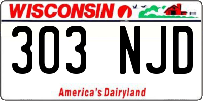 WI license plate 303NJD