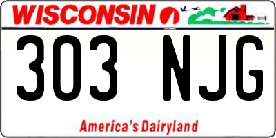 WI license plate 303NJG