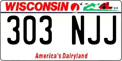 WI license plate 303NJJ