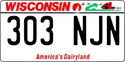 WI license plate 303NJN