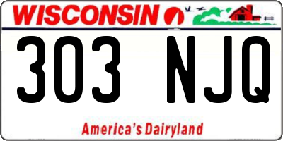 WI license plate 303NJQ