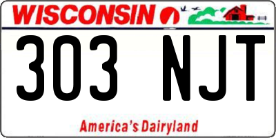 WI license plate 303NJT