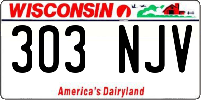WI license plate 303NJV