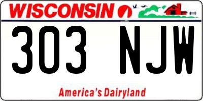 WI license plate 303NJW