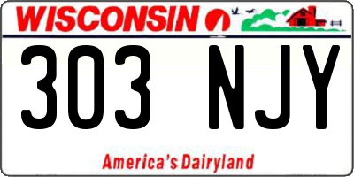 WI license plate 303NJY