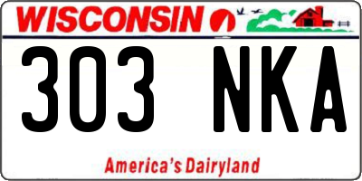 WI license plate 303NKA