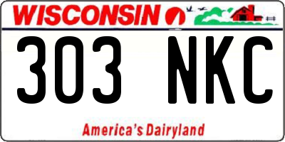 WI license plate 303NKC