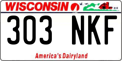 WI license plate 303NKF