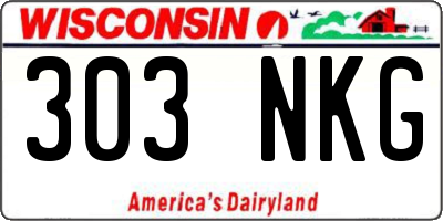 WI license plate 303NKG