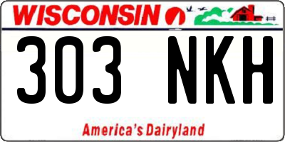 WI license plate 303NKH