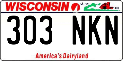 WI license plate 303NKN